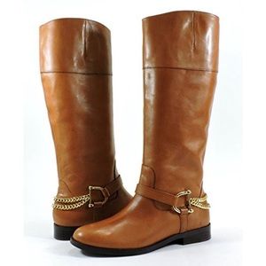 Ralph Lauren Tan Heeled Boots
